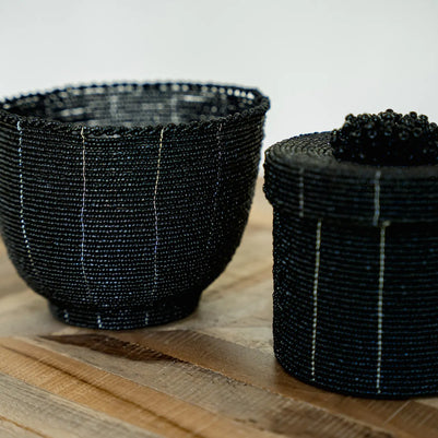 The Beaded Candy Bowl - Black - M