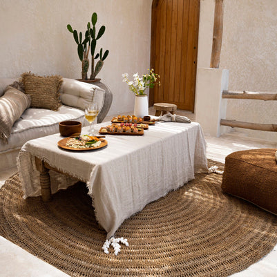 The Linen Tablecloth - Beige - 150x250