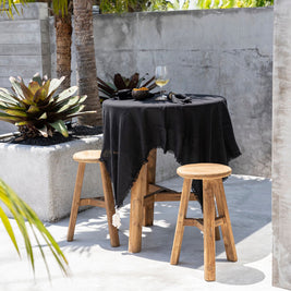 The Linen Tablecloth - Black - 150x150