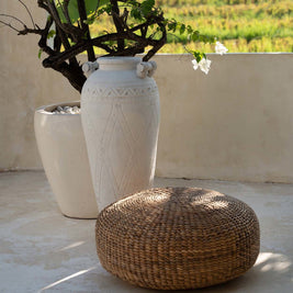 The Hyacinth Pouffe - Natural - M