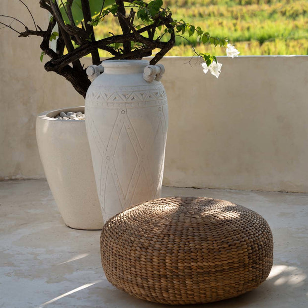 The Hyacinth Pouffe - Natural - M