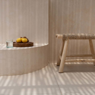 The Porto Seagrass Stool - Natural - M