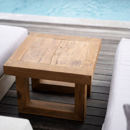The Reclaimed Teak Side Table - Natural