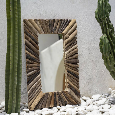 The Driftwood Framed Mirror - Natural - M