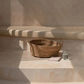The Raffia Basket Trays - Natural - M
