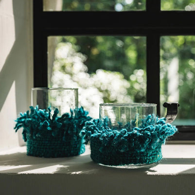 The Oh My Gee Candle Holder - Aqua - M