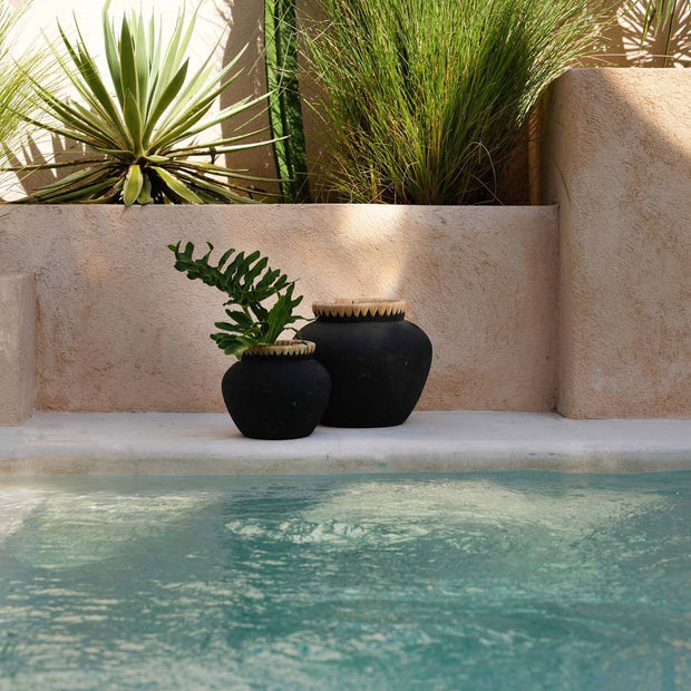 The Styly Vase - Black Natural - S