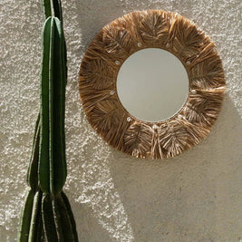 The Palm Tree Mirror - Natural - M