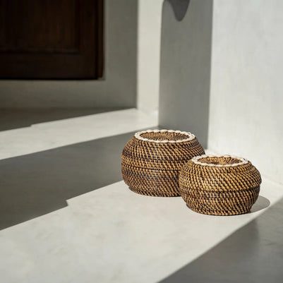 The Colonial Peek-a-Boo Basket - Natural Brown - M