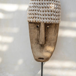 The Cowrie Mask on Stand - Large
