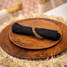 The Teak Root Round Plate - M
