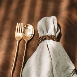 The Palm Tree Salad Spoon - Gold