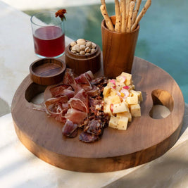 The Teak Root Tray - Natural - M