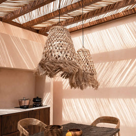 The Abaca Jelly Fish Pendant - Natural - M