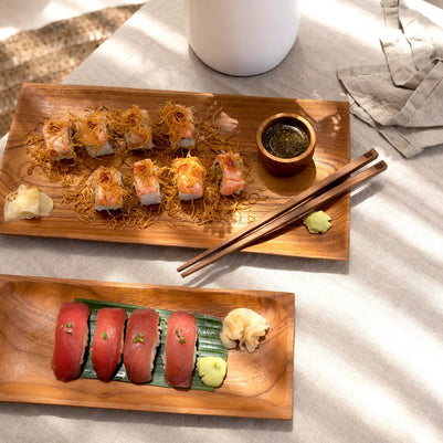 The Teak Root Sushi Plate - L