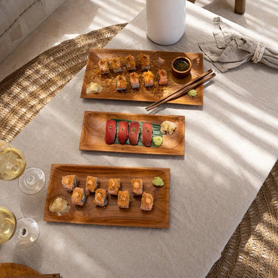 The Teak Root Sushi Plate - S