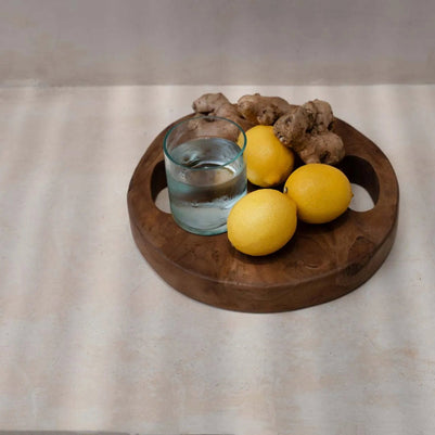 The Teak Root Tray - Natural - S