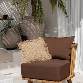 The Raffia Cushion Cover Square - Natural - 40x40