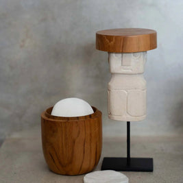 The Teak Root Jar Low - M