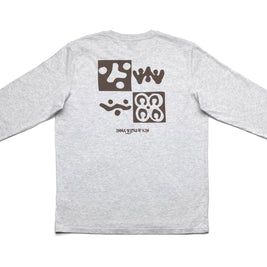 The Checkerboard L/S T-Shirt - Heather Grey - S