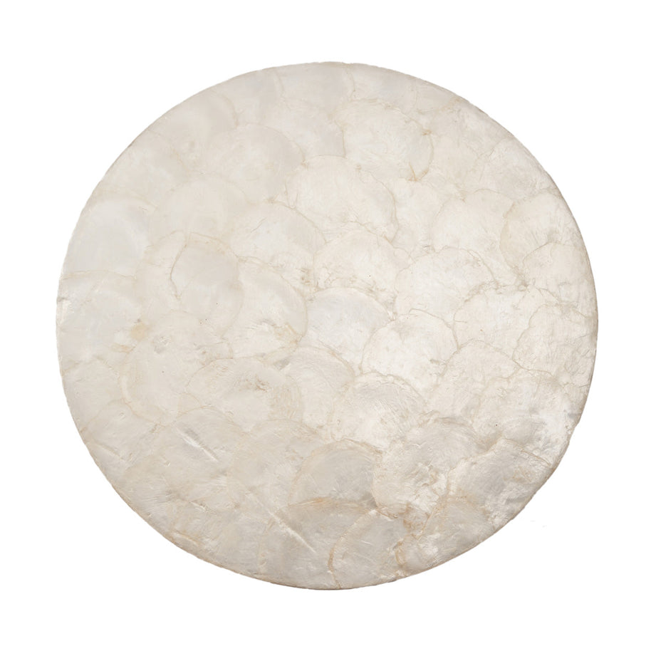 The Mother of Pearl Coaster - White