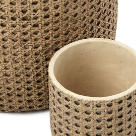 The RattanRock Planter - Natural - L