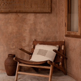 The Linen Threads Cushion Cover - White Natural