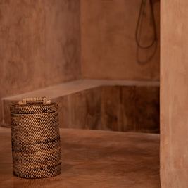 The Rattan Bin High - Natural Brown