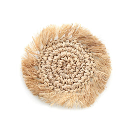 The Fringe Raffia Coaster - Natural