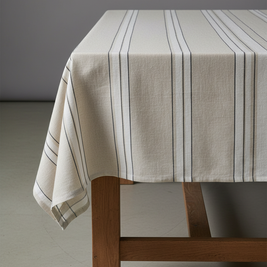 The Provence Tablecloth - Natural Black White - 150x250