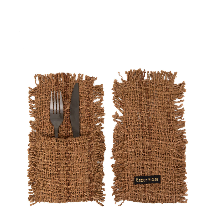 The Oh My Gee Cutlery Holder - Brown