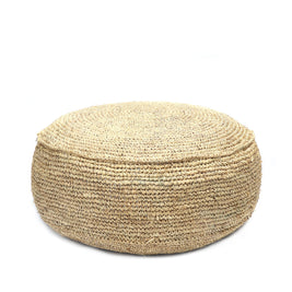 The Raffia Flores Pouffe - Natural