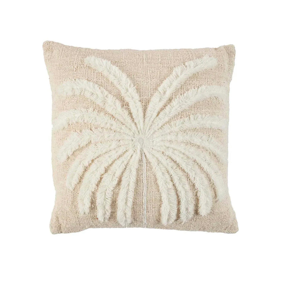 The Isla Palm Cushion Cover - Natural White