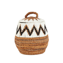 The Little Bay Beach Basket - Natural White - M