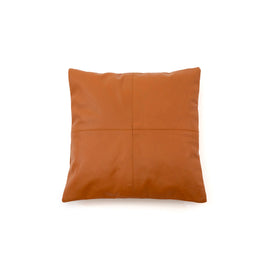 The Four Panel Leather Cushion Cover - Camel - 40x40