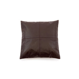 The Four Panel Leather Cushion Cover - Choco - 40x40