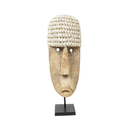 The Cowrie Mask on Stand - Large