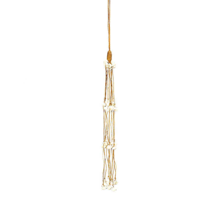 The Long Shell Tassel - White