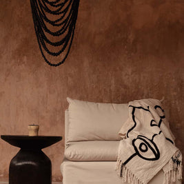 The Evil Eye Bed Throw - Natural Black