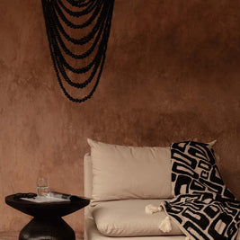 The Aztec Bed Throw - Natural Black