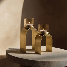 The Bow Glow T-light Holder - Gold - SET/2