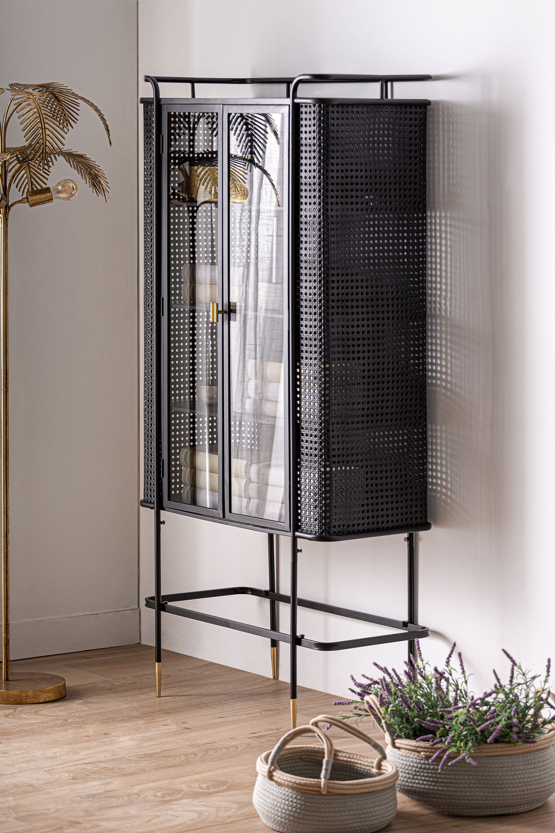 FUSSEN GLASS CABINET in a modern interior setting