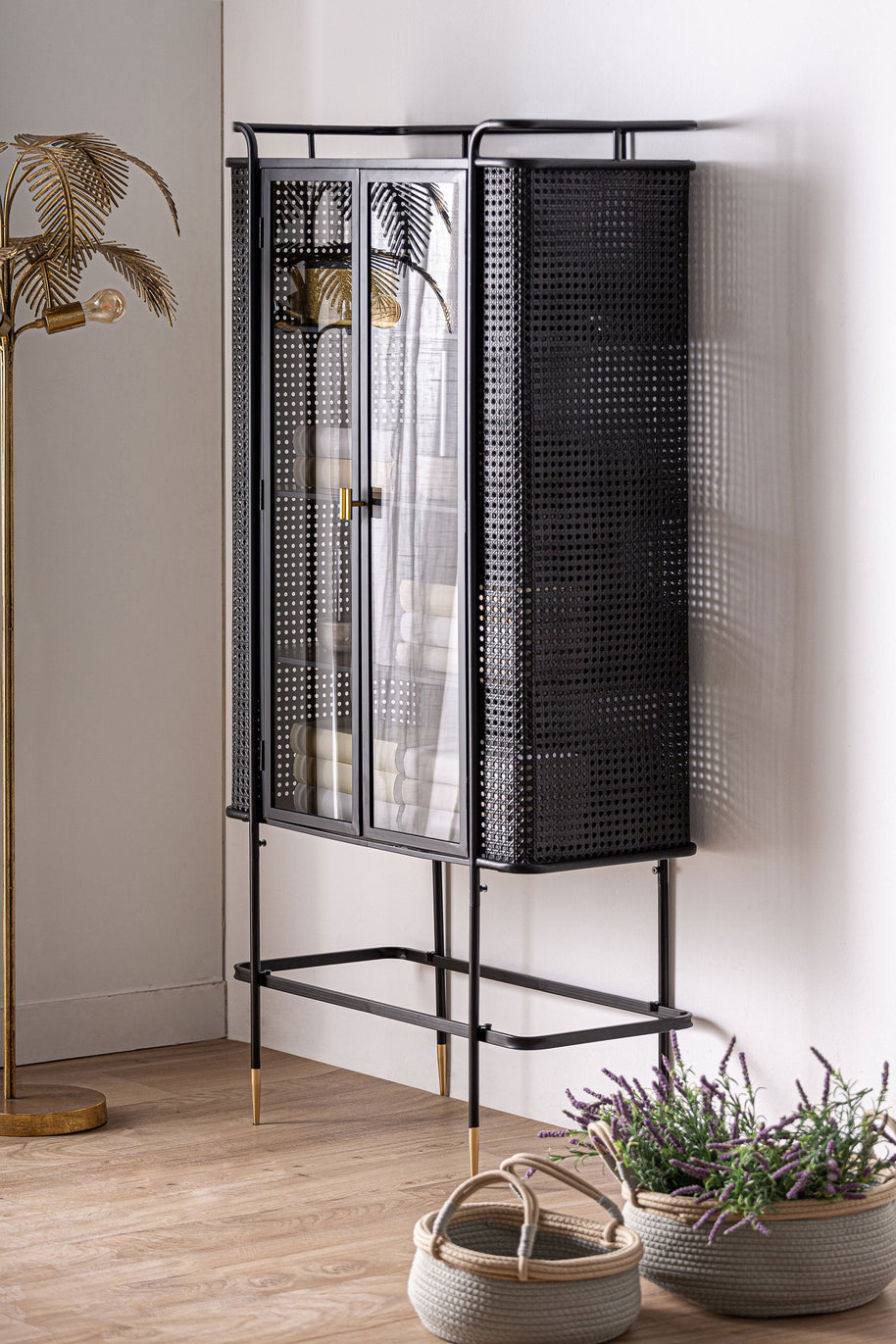 FUSSEN GLASS CABINET in a modern interior setting