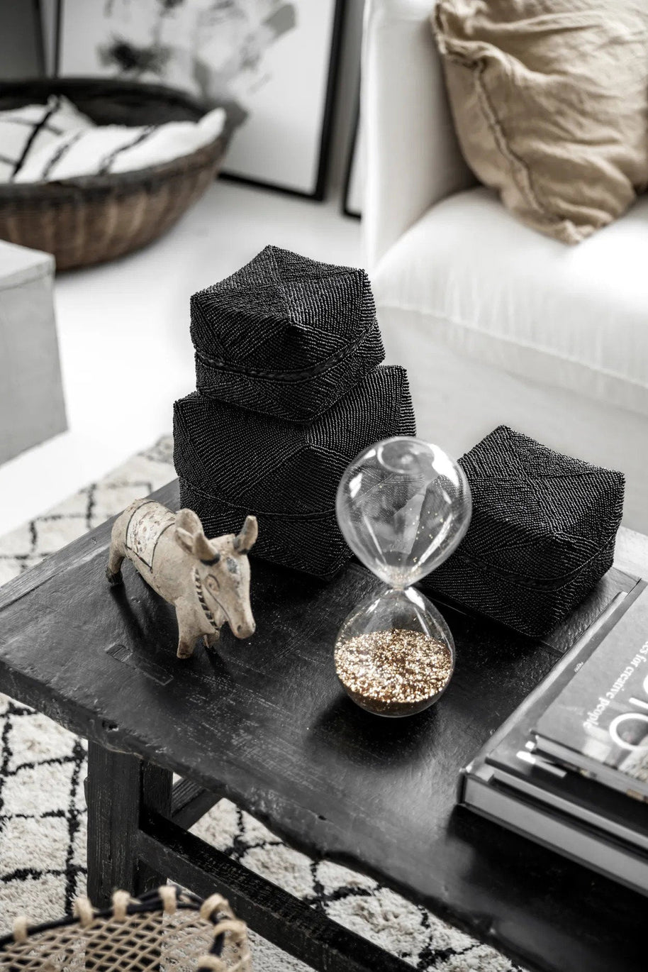 The Beaded Basket - Black - Large