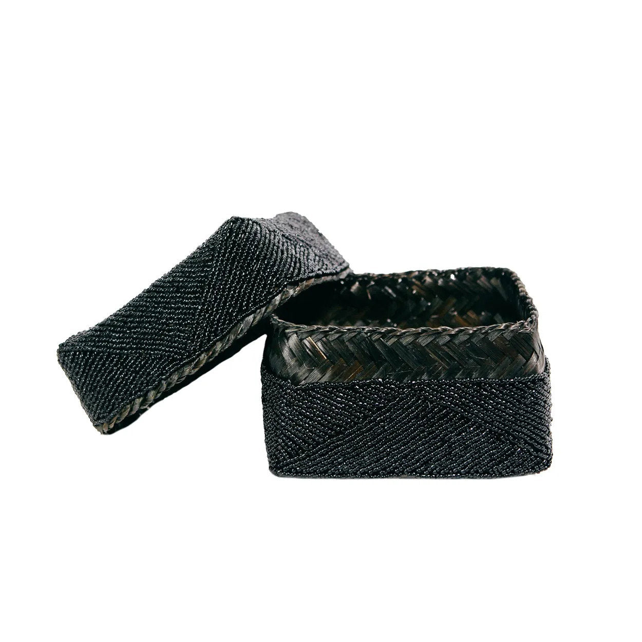 The Beaded Basket - Black - Large