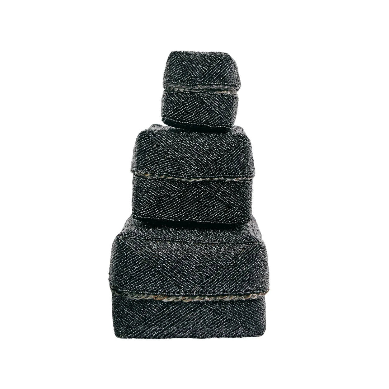 The Beaded Basket - Black - Large