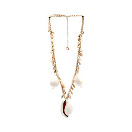 The Large White Cowrie Shell Necklace