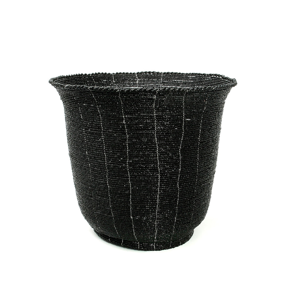 The High Beaded Bowl - Black - Large