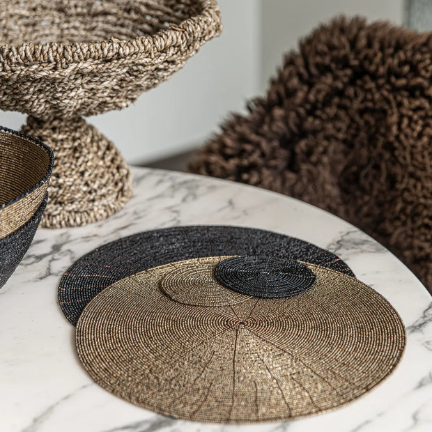 The Beaded Coaster - Black