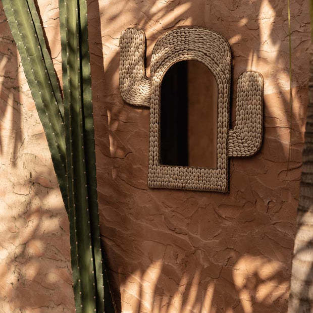 The Cactus Shell Mirror - White